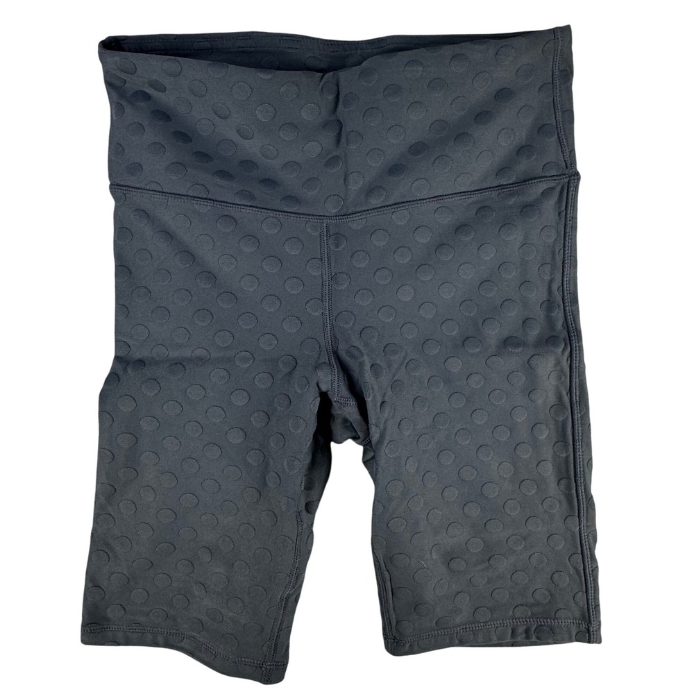 Mono B  Biker Shorts Embossed Polka Dot Navy Blue Small Nylon Spandex Women